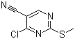 structure of CAS# 33089-15-5, 4-Chloro-2-(methylthio)pyrimidine-5-carbonitrile
