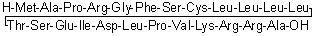 CAS # 330936-69-1, L-Methionyl-L-alanyl-L-prolyl-L-arginylglycyl-L-phenylalanyl-L-seryl-L-cysteinyl-L-leucyl-L-leucyl-L-leucyl-L-leucyl-L-threonyl-L-seryl-L-alpha-glutamyl-L-isoleucyl-L-alpha-aspartyl-L-leucyl-L-prolyl-L-valyl-L-lysyl-L-arginyl-L-arginyl-L-alanine