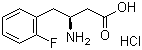 structure of CAS# 331763-61-2, (S)-3-氨基-4-(2-氟苯基)丁酸盐酸盐