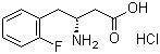 structure of CAS# 331763-62-3, (R)-3-Amino-4-(2-fluorophenyl)butanoic acid hydrochloride
