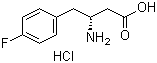 structure of CAS# 331763-69-0, (R)-3-Amino-4-(4-fluorophenyl)butyric acid hydrochloride