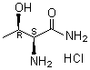 structure of CAS# 33209-01-7, 2-Amino-3-hydroxy-(2S,3R)butanamide monohydrochloride