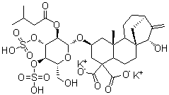 structure of CAS# 33286-30-5, 胶苍术甙