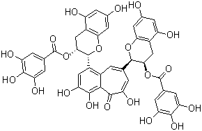 茶黄素-3,3'-双没食子酸酯分子结构 (CAS 33377-72-9)