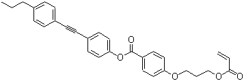 CAS 登录号：333986-04-2, 4-[3-[(1-氧代-2-丙烯基)氧基]丙氧基]-苯甲酸 4-[(4-丙基苯基)乙炔基]苯基酯