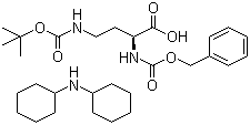 structure of CAS# 3350-13-8, N-Cbz-N'-Boc-L-2,4-Diaminobutyric acid dicyclohexylamine salt