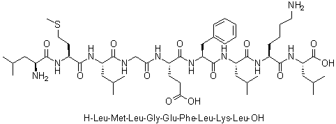 CAS # 335242-17-6, L-Leucyl-L-methionyl-L-leucylglycyl-L-alpha-glutamyl-L-phenylalanyl-L-leucyl-L-lysyl-L-leucine