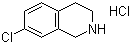 structure of CAS# 33537-97-2, 7-Chloro-1,2,3,4-tetrahydroisoquinoline hydrochloride