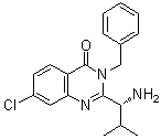 CAS 登录号：336113-57-6, (R)-2-(1-氨基-2-甲基丙基)-3-苄基-7-氯-3H-喹唑啉-4-酮