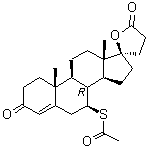 7beta-(Acetylthio)-17alpha-hydroxy-3-oxopregn-4-ene-21-carboxylic acid gamma-lactone molecular structure (CAS 33784-05-3)