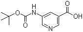 structure of CAS# 337904-92-4, 5-[(tert-Butoxycarbonyl)amino]nicotinic acid
