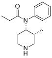 structure of CAS# 33794-42-2, (+-)-顺式-3-甲基去甲芬太尼