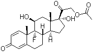 Isoflupredone acetate molecular structure (CAS 338-98-7)