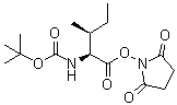 structure of CAS# 3392-08-3, N-(tert-Butoxycarbonyl)-L-isoleucine succinimide ester