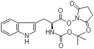 structure of CAS# 3392-11-8, Boc-L-tryptophan N-hydroxysuccinimide ester