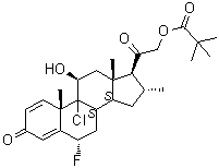 structure of CAS# 34097-16-0, 氯可托龙特戊酸酯