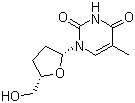 structure of CAS# 3416-05-5, 2',3'-Dideoxythymidine