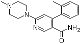 structure of CAS# 342417-01-0, 6-(4-Methylpiperazin-1-yl)-4-(2-methylphenyl)nicotinamide