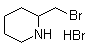 structure of CAS# 3433-38-3, 2-(Bromomethyl)piperidine hydrobromide