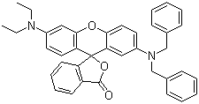 structure of CAS# 34372-72-0, 2'-(Dibenzylamino)-6'-(diethylamino)fluoran