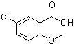 structure of CAS# 3438-16-2, 5-氯-2-甲氧基苯甲酸