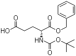 structure of CAS# 34404-30-3, Boc-D-glutamic acid 1-benzyl ester