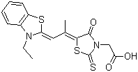 CAS 登录号：34431-79-3, [5-[2-(3-乙基-3H-苯并噻唑-2-亚基)-1-甲基乙亚基]-4-氧代-2-硫酮噻唑烷-3-基]乙酸