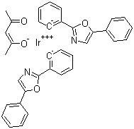 CAS 登录号：344796-05-0, 双(2,5-二苯基恶唑-C2,N')(乙酰丙酮)合铱(III)