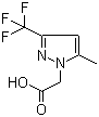structure of CAS# 345637-71-0, 5-Methyl-3-(trifluoromethyl)-1H-pyrazol-1-acetic acid