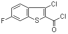 structure of CAS# 34576-83-5, 3-氯-6-氟苯并[b]噻吩-2-甲酰氯