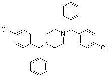 structure of CAS# 346451-15-8, 1,4-二[(4-氯苯基)苯基甲基]哌嗪