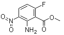 structure of CAS# 346691-23-4, 2-Amino-6-fluoro-3-nitrobenzoic acid methyl ester