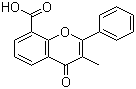structure of CAS# 3468-01-7, 3-Methylflavone-8-carboxylic acid