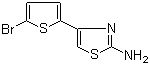 structure of CAS# 34801-14-4, 2-(2-氨基-4-噻唑基)-5-溴噻吩