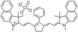 CAS 登录号：348626-56-2, 1,1,3-三甲基-2-((E)-2-(2-苯基-3-[(E)-2-(1,1,3-三甲基-1,3-二氢-2H-苯并[e]吲哚-2-亚基)乙亚基]-1-环戊烯-1-基)乙烯基)-1H-苯并[e]吲哚鎓高氯酸盐
