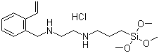 structure of CAS# 34937-00-3, 乙烯基苄基氨乙基氨丙基三甲氧基硅烷盐酸盐