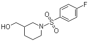 structure of CAS# 349402-83-1, 1-[(4-氟苯基)磺酰基]-3-哌啶甲醇