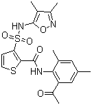 CAS # 349453-49-2, TBC-3711, N-(2-Acetyl-4,6-dimethylphenyl)-3-[[(3,4-dimethyl-5-isoxazolyl)amino]sulfonyl]-2-thiophenecarboxamide