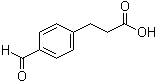 structure of CAS# 34961-64-3, 4-Formylbenzenepropanoic acid