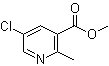 structure of CAS# 350597-49-8, 5-Chloro-2-methylpyridine-3-carboxylic acid methyl ester