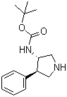 structure of CAS# 351360-61-7, (3S,4R)-4-苯基吡咯烷-3-基氨基甲酸叔丁酯