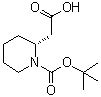 structure of CAS# 351410-32-7, (R)-2-(1-(tert-Butoxycarbonyl)piperidin-2-yl)acetic acid