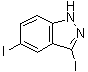 structure of CAS# 351456-48-9, 3,5-Diiodo-1H-indazole