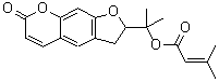 CAS # 35178-20-2, (±)-Prantschimgin, 3-Methyl-2-butenoic acid 1-(2,3-dihydro-7-oxo-7H-furo[3,2-g][1]benzopyran-2-yl)-1-methylethyl ester