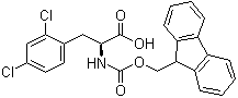 structure of CAS# 352351-62-3, 2,4-二氯-N-[芴甲氧羰基]-L-苯丙氨酸