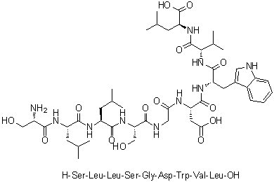 CAS # 352427-88-4, L-Seryl-L-leucyl-L-leucyl-L-serylglycyl-L-alpha-aspartyl-L-tryptophyl-L-valyl-L-leucine