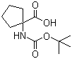structure of CAS# 35264-09-6, 1-N-Boc-Aminocyclopentanecarboxylic acid