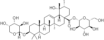 CAS # 35286-58-9, Kudinoside H, Zigu-glucoside I, 3-O-alpha-L-Arabinopyranosylpomolic acid beta-D-glucopyranosyl ester