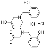 structure of CAS# 35369-53-0, N,N'-Di(2-hydroxybenzyl)ethylenediamine-N,N'-diacetic acid dihydrochloride