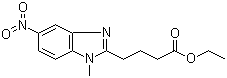 structure of CAS# 3543-72-4, 1-Methyl-5-nitro-1H-benzimidazole-2-butanoic acid ethyl ester